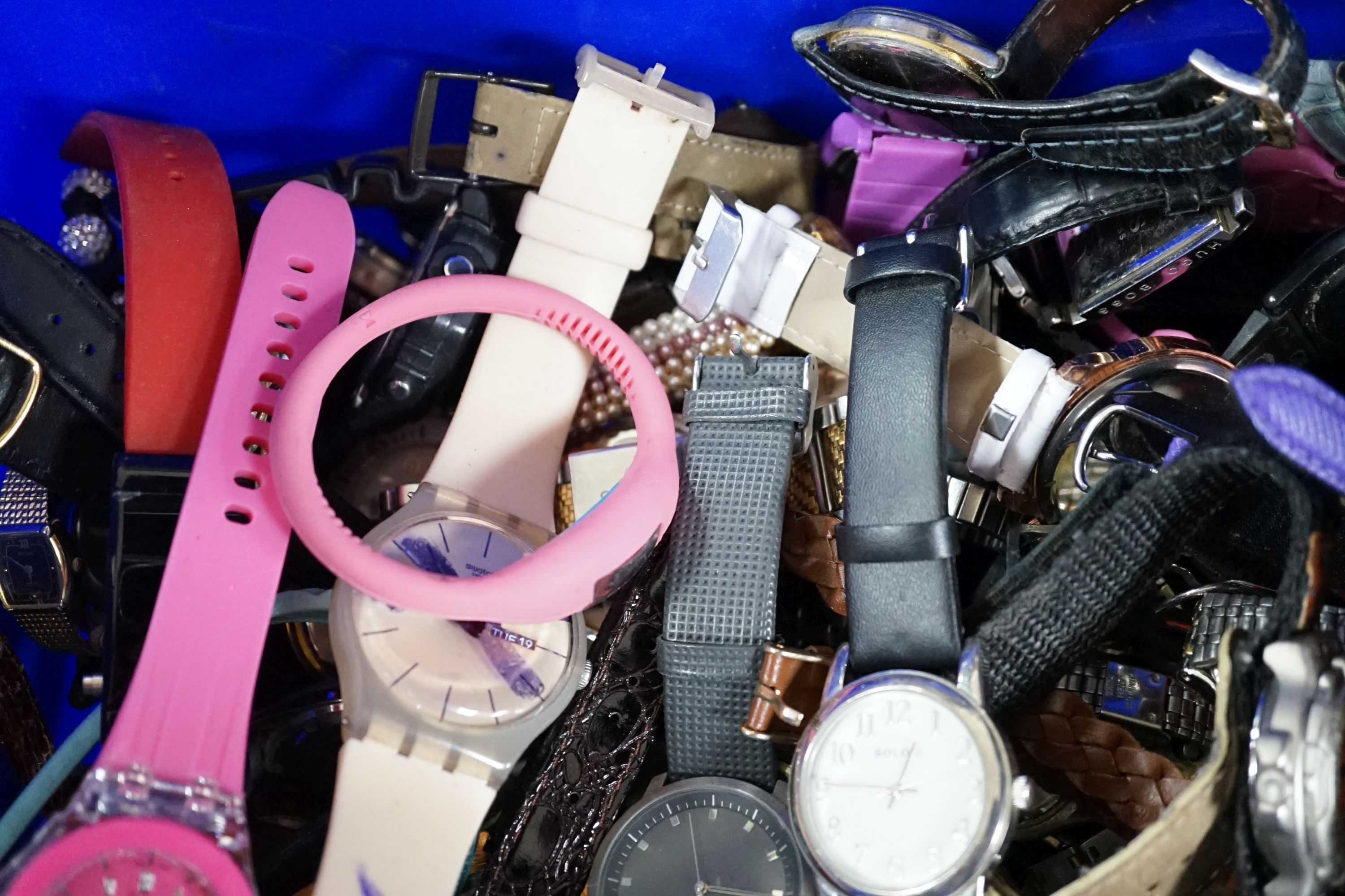 Approximately two hundred and thirty assorted modern wrist watches, including Seiko, etc.